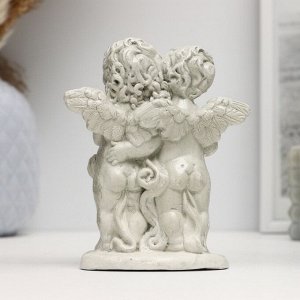 Фигура «Ангелочки с сердцем» состаренный, 12x11x6 см