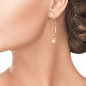 Позолоченные серьги с цирконами