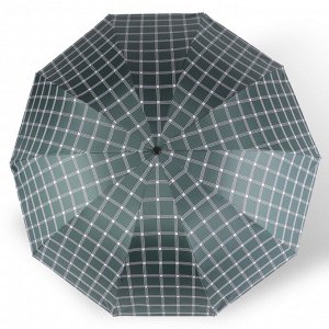 Зонт механический «Клетка», эпонж, 4 сложения, 10 спиц, R = 57 см, цвет МИКС