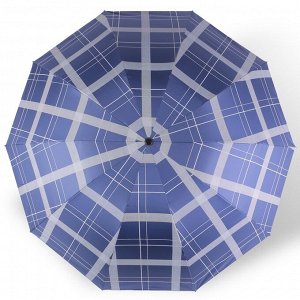 Зонт механический «Клетка», эпонж, 4 сложения, 10 спиц, R = 54 см, цвет МИКС