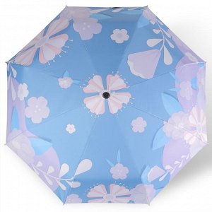 Зонт автоматический «Цветочная поляна», 3 сложения, 8 спиц, R = 49 см, цвет МИКС