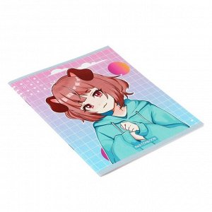 Тетрадь для скетчей А5, 16 листов Girl, обложка мелованный картон, блок 100 г/м²