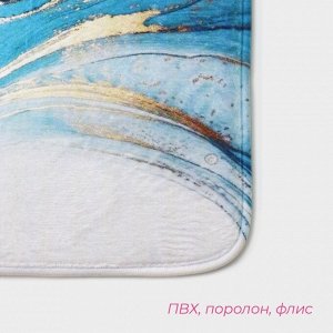 Коврик для ванной и туалета Доляна «Камень», 40x60 см