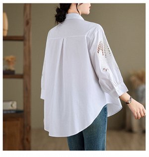 Блуза с кружевными вставками