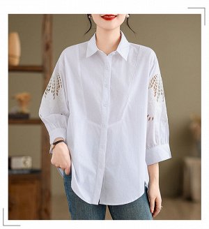 Блуза с кружевными вставками