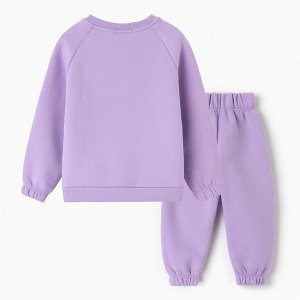 Костюм детский (джемпер, брюки) KAFTAN Hello 32 (110-116), лиловый