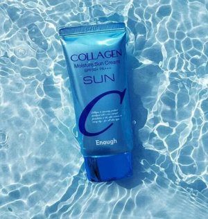 Солнцезащитный крем для лица с коллагеном Enough Collagen Moisture Sun Cream SPF50+ PA+++ Увлажняющий солнцезащитный крем с коллагеном Корея Enough