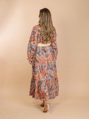 Платье (хлопок) с поясом №24-594-3