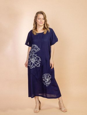 Платье (вискоза) с вышивкой №24-592-1