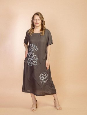 Платье (вискоза) с вышивкой №24-592-3