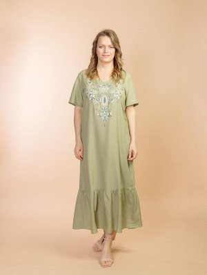Платье (вискоза) с вышивкой №24-428-2