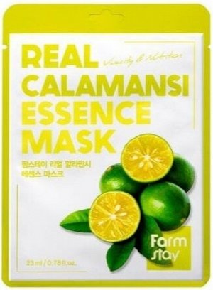 Farm Stay Тканевая маска для лица с экстрактом каламанси Real Calamansi Essence Mask, 23 мл