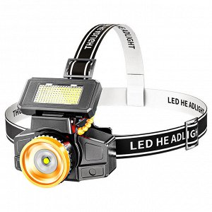 Налобный фонарь с зумом Headlamp BL-801-COB