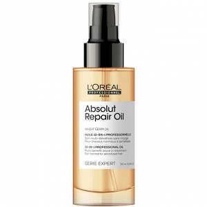 Лореаль Профессионель Масло 10 в 1 Absolut Repair Gold для восстановления поврежденных волос, 90 мл (L'oreal Professionnel, Serie Expert)