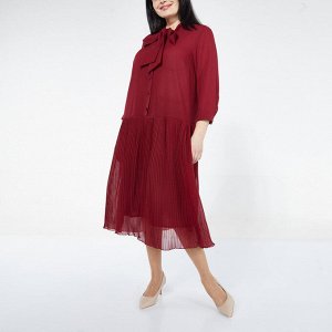 Платье, текстиль, бордовый, Бордовый