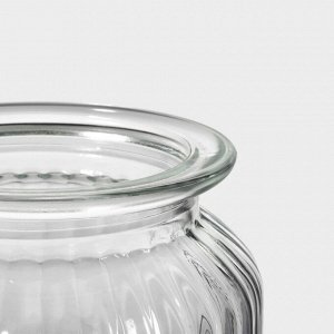 Банка для сыпучих продуктов Доляна «Лада», 550 мл, 11*14.5 см, стекло, прозрачная