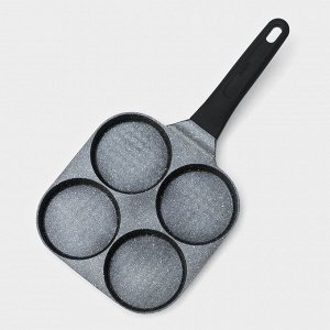 Сковорода-оладница Доляна Petit, d=18 см, цвет темный мрамор, индукция