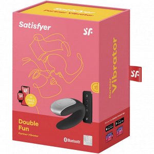 ВИБРОМАССАЖЕР ДЛЯ ПАРЫ SATISFYER DOUBLE FUN BLACK