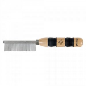 Расческа  для животных DEWAL Pro Grooming с ручкой с частыми металлическими штифтами