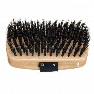 Щетка для животных DEWAL Pro Grooming с резинкой для ладони, с натуральной щетиной