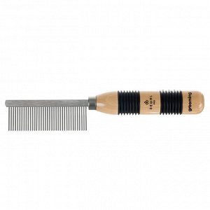Расческа  для животных DEWAL Pro Grooming с ручкой с редкими металлическими штифтами