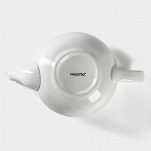 Заварочный чайник Magistro «Бланш», 1 л, фарфор, белый
