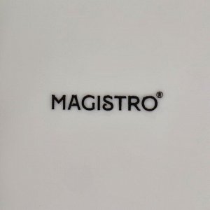 Тарелка фарфоровая пирожковая Magistro «Ромашка», d=18,5 см, цвет белый