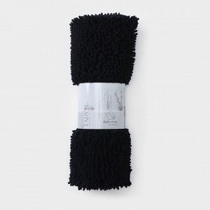 Коврик для дома LaDо́m, букли, плотность 1400 г, 50x80 см, графитовый