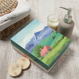 Салфетки махровые «Этель. Закат», 5 шт., 30x30 см, хлопок 100%