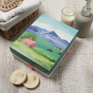 Салфетки махровые «Этель. Закат», 5 шт., 30x30 см, хлопок 100%