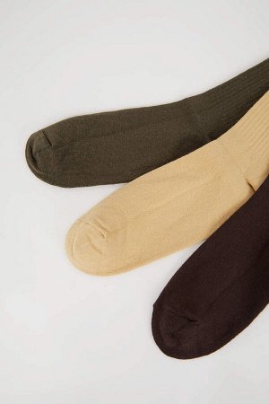 Мужские длинные хлопковые носки из трех предметов
