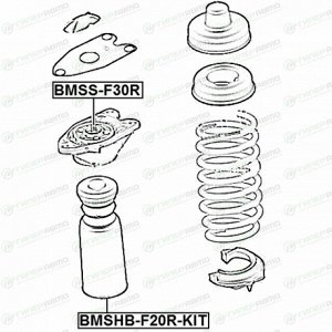 Защитный комплект амортизатора Febest, задний, 2 пыльника + 2 отбойника, арт. BMSHB-F20R-KIT