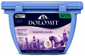 Капсулы для стирки MIOKI DOLOMIT Лаванда универсальные однокамерные Гипоаллергенные 8г*52шт.