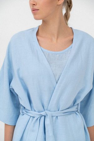 Платье синий, небесный

Состав: 50% лён, 50% вискоза. Плотность ткани 200 г/м2.
Платье-кимоно без застежки на поясе с разрезами по бокам. Спущенная линия плеча, рукав рубашечный до локтя.

Модель разр