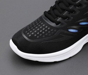 Спортивные кроссовки, черные с синим