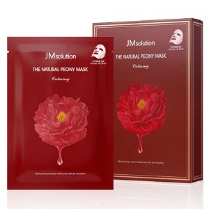 (Набор) Успокаивающая тканевая маска с экстрактом пиона JMsolution The Natural Peony Mask Calming, 10шт* 30мл