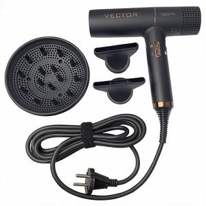 Harizma Фен для волос с бесщеточным мотором / Vector h10226, 1700 Вт, черный