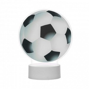 Светильник "Футбольный мяч" LED 3000К USB/от батареек 3хАА белый 14,5х9х18,5 см