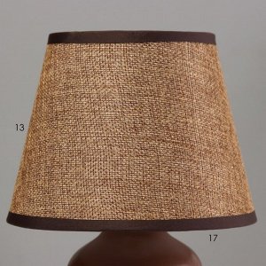 Настольная лампа "Маргарет" Е14 40Вт коричневый 17х17х27см