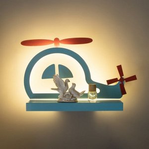 Бра «Вертолет» LED 18 Вт синий 35x25x8 см