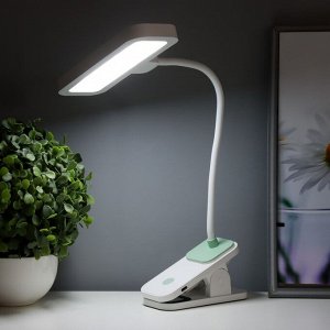 Настольная лампа "Лайти" LED 4Вт USB АКБ бело-зеленый 12,5х19х32,5 см
