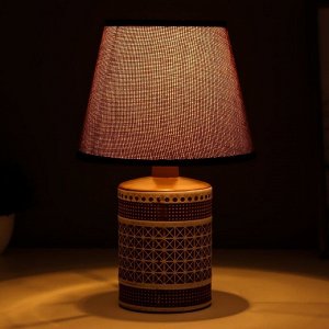 Настольная лампа " Шанталь" Е14 40Вт коричневый 17х17х27см