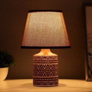 Настольная лампа "Бирлит" Е14 40Вт коричневый 17х17х27см