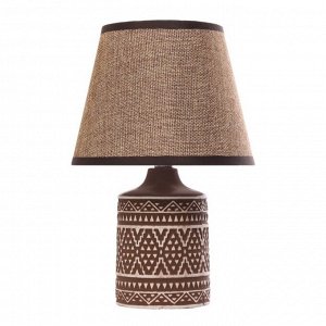 Настольная лампа "Бирлит" Е14 40Вт коричневый 17х17х27см