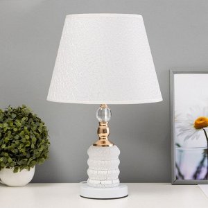 Лампа настольная 16138/1 E27 40 Вт+LED подсветка бело-золотой 28x28x45 см RISALUX