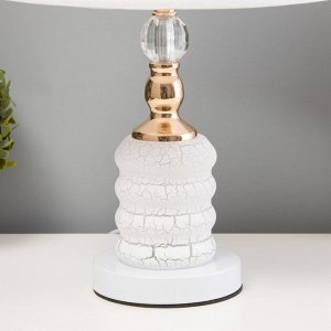 Лампа настольная 16138/1 E27 40 Вт+LED подсветка бело-золотой 28x28x45 см RISALUX