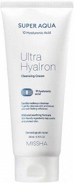 Missha Крем-пенка для умывания с гиалуроновой кислотой Missha Super Aqua Ultra Hyalon Cleansing Cream, 200 мл