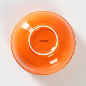 Салатник фарфоровый Magistro «Церера», 650 мл, d=15 см, цвет оранжевый