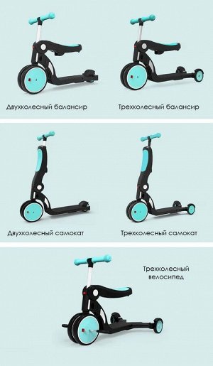 Детский самокат-беговел Xiaomi Bebehoo Deformation Stroller 5 в 1