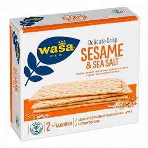 Хлебцы пшеничные Wasa Delicate Crisp с кунжутом-морской солью 190 г